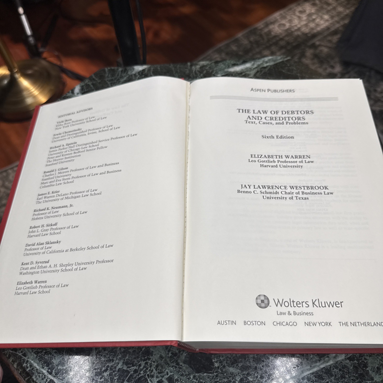 The Law of Debtors and Creditors Sixth Edition hardcover Book Warren Westbrook