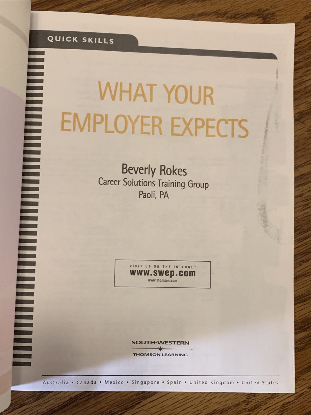 Quick Skills: What Your Employer Expects [ Humphrey, Doris ] Used – Good