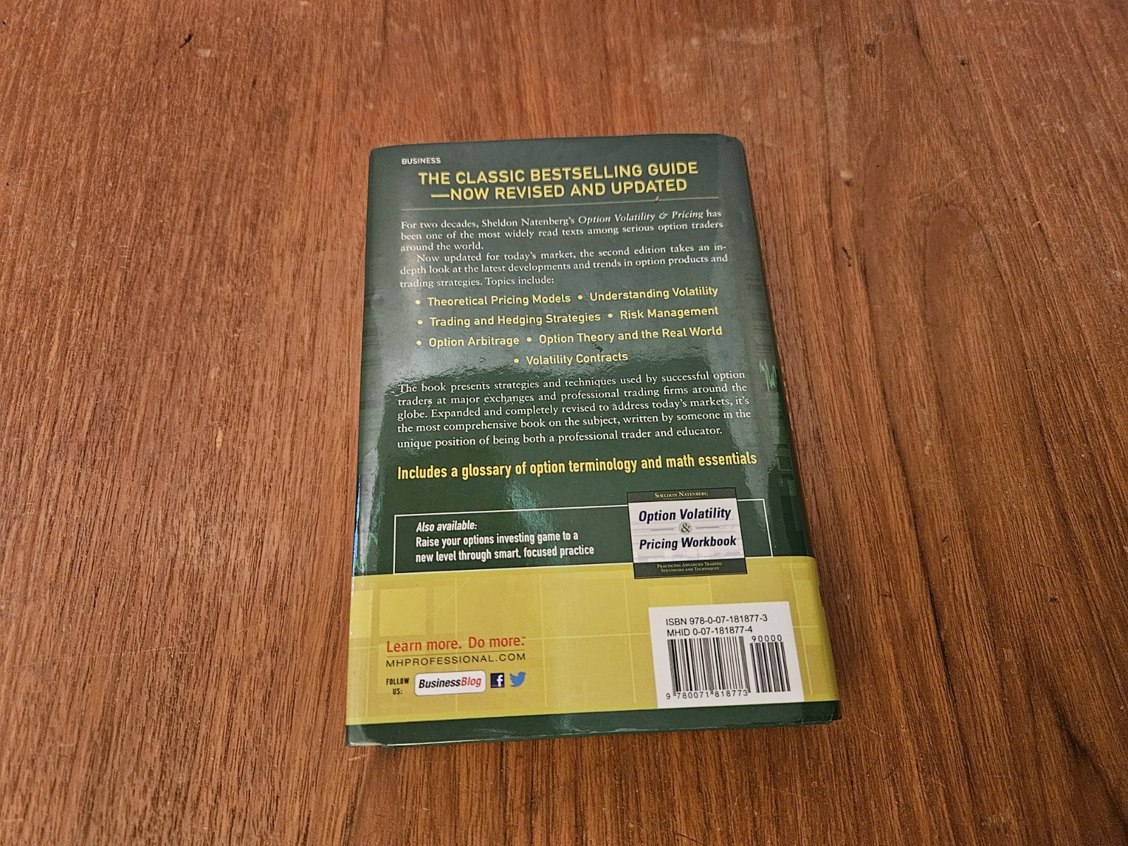 Option Volatility and Pricing – 2nd Edition – Natenberg – Hardcover Book