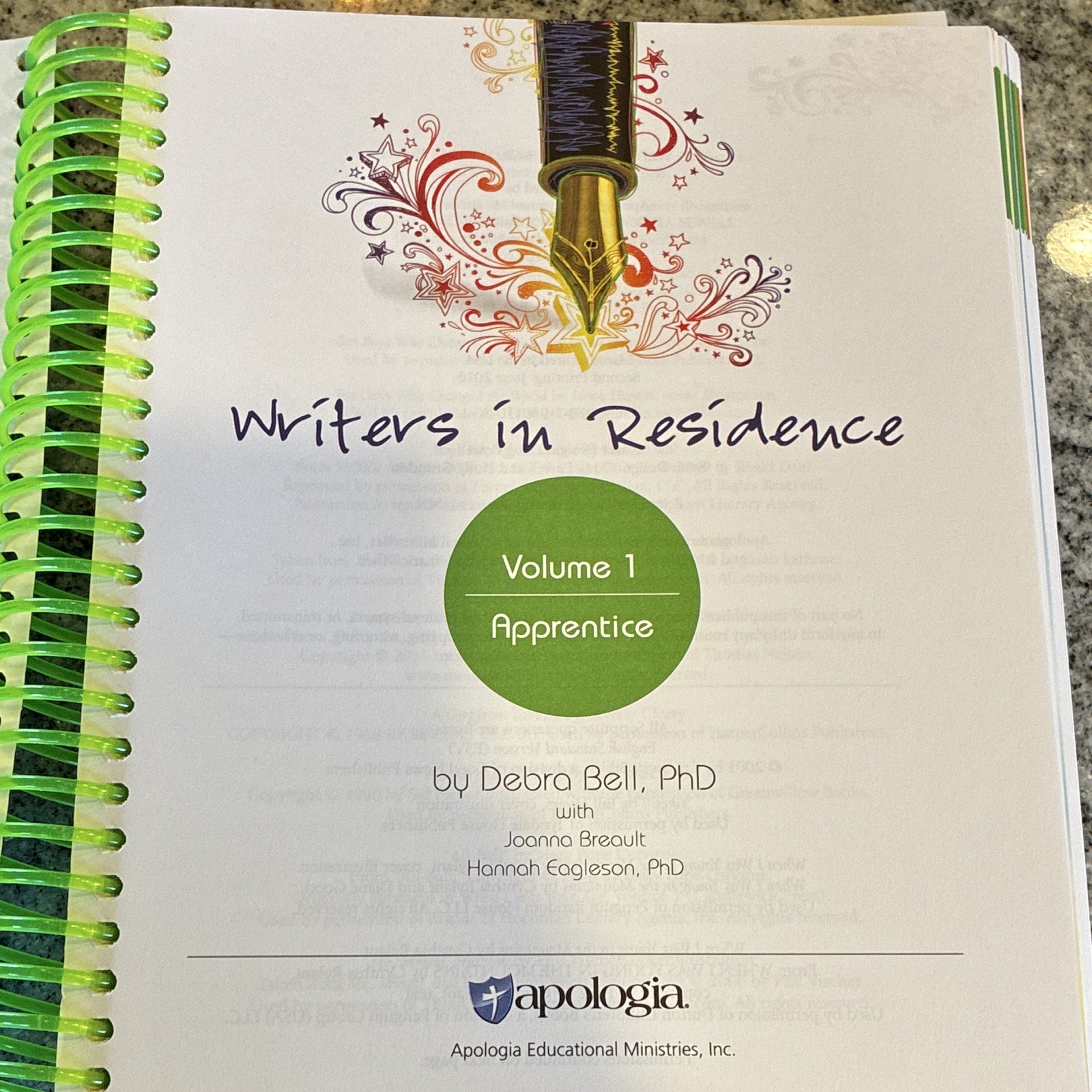 Apologia Writers in Residence Student Text & Workbook Vol 1 + Answer Key