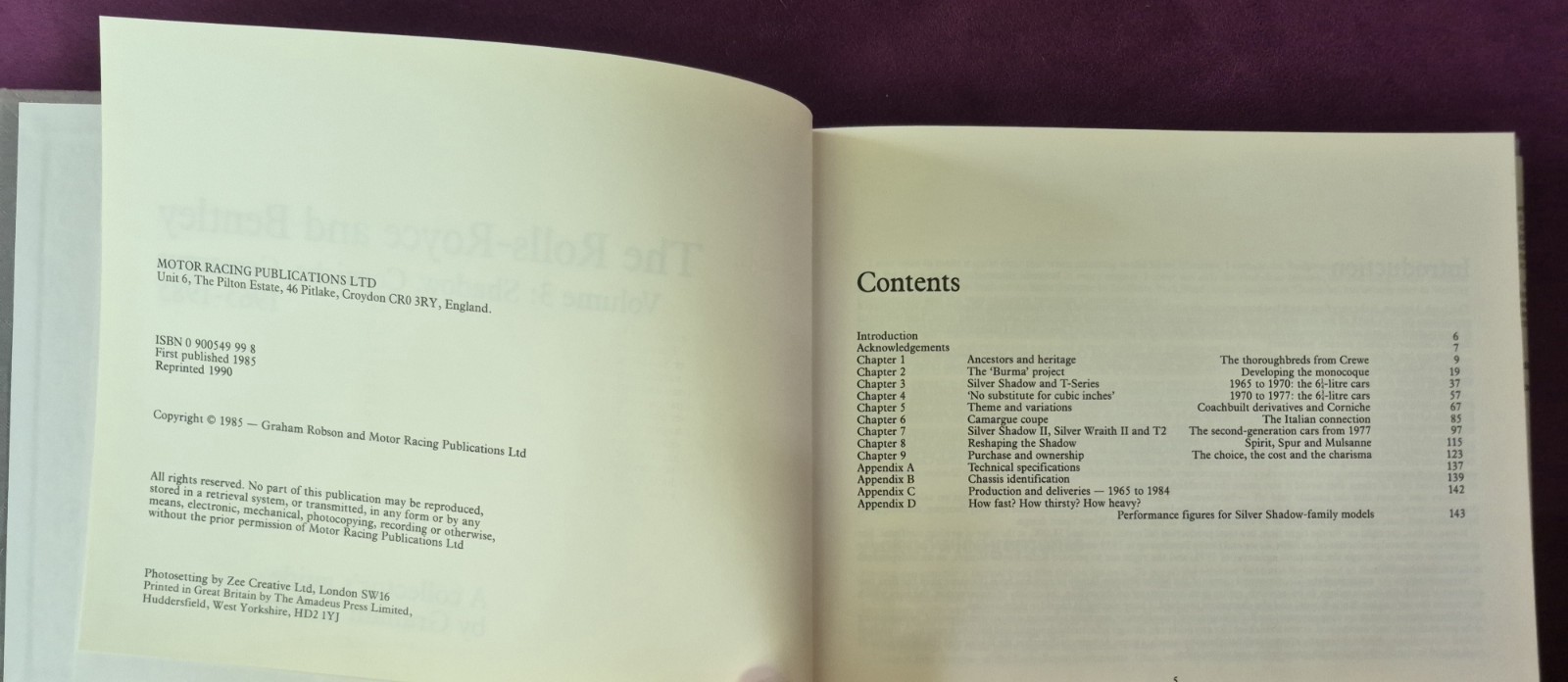 Rolls-Royce and Bentley Collector’s Guides, 1965-1985 by Graham Robson (1985,…