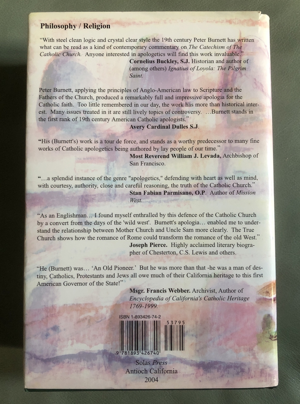 The True Church: The Path Which Led a Pro..by Peter H. Burnett (2004, Hardcover)