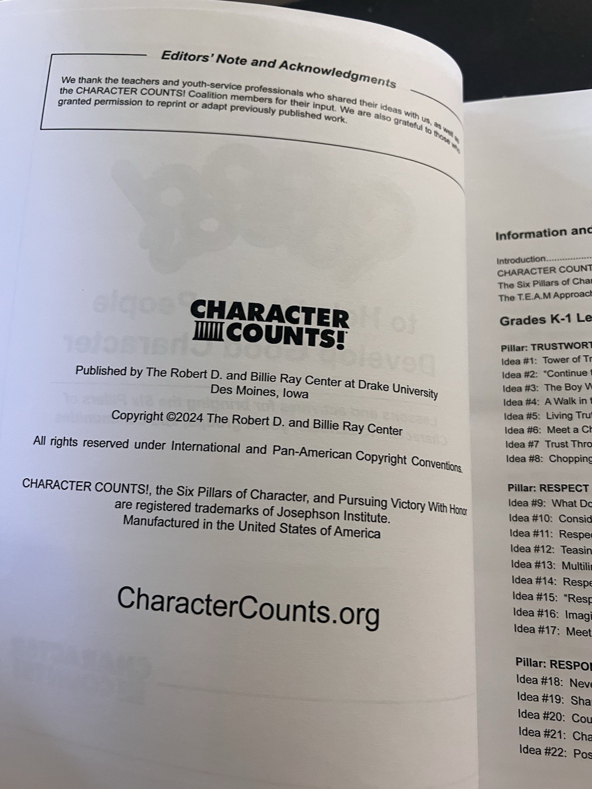 Character Counts! Good Ideas K-12-320 Lessons to Teach Students 2024