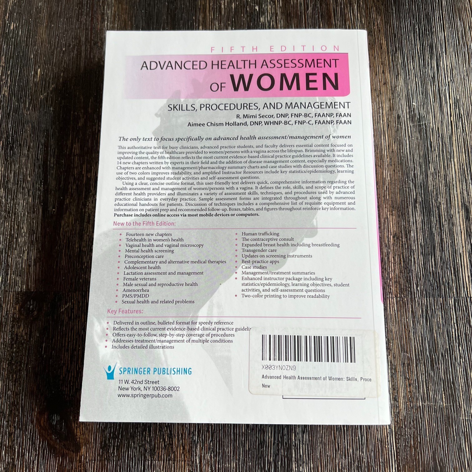 Advanced Health Assessment of Women 5th Edition Skills Procedures Secor Holland