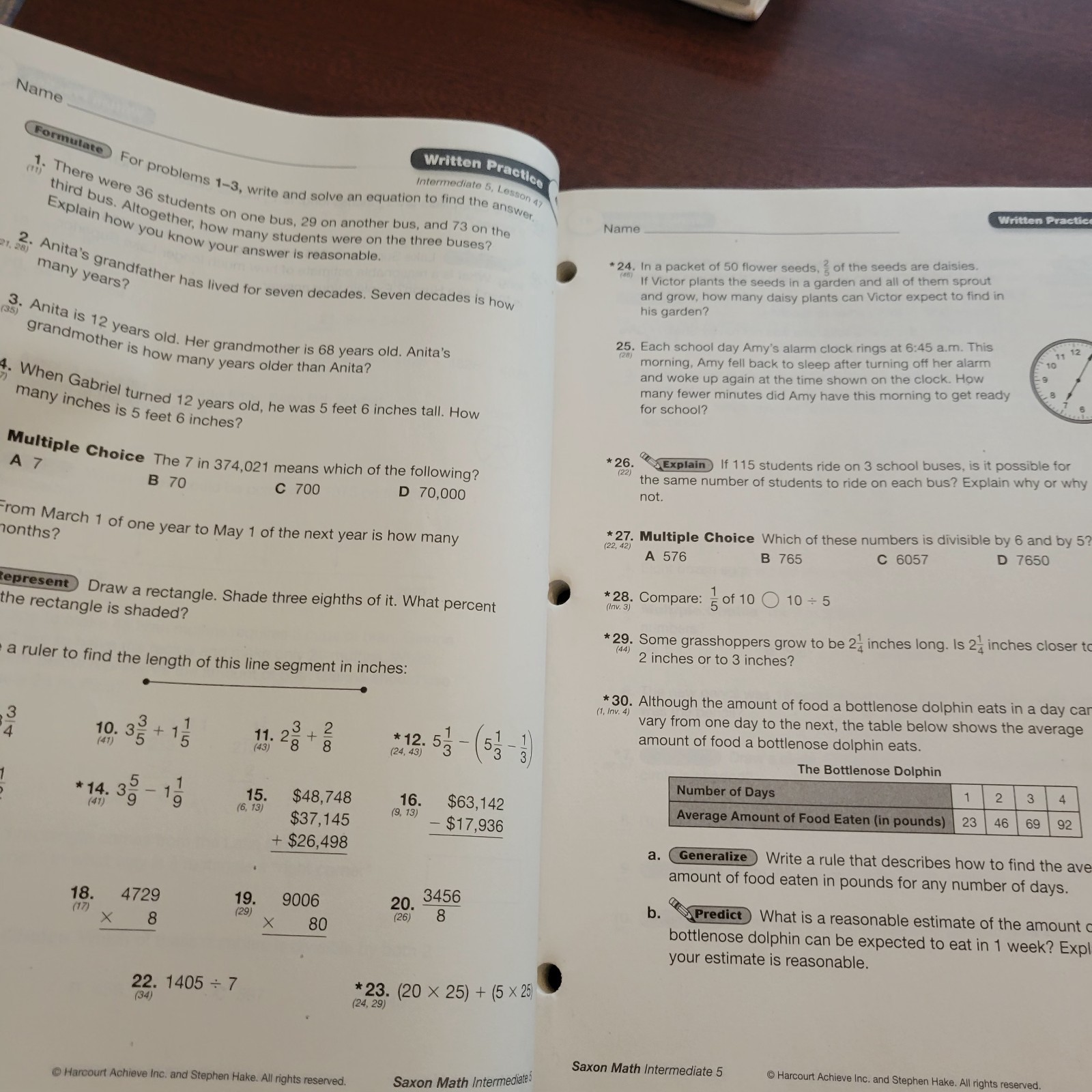 Saxon Math Intermediate 5 Teacher & Student Books