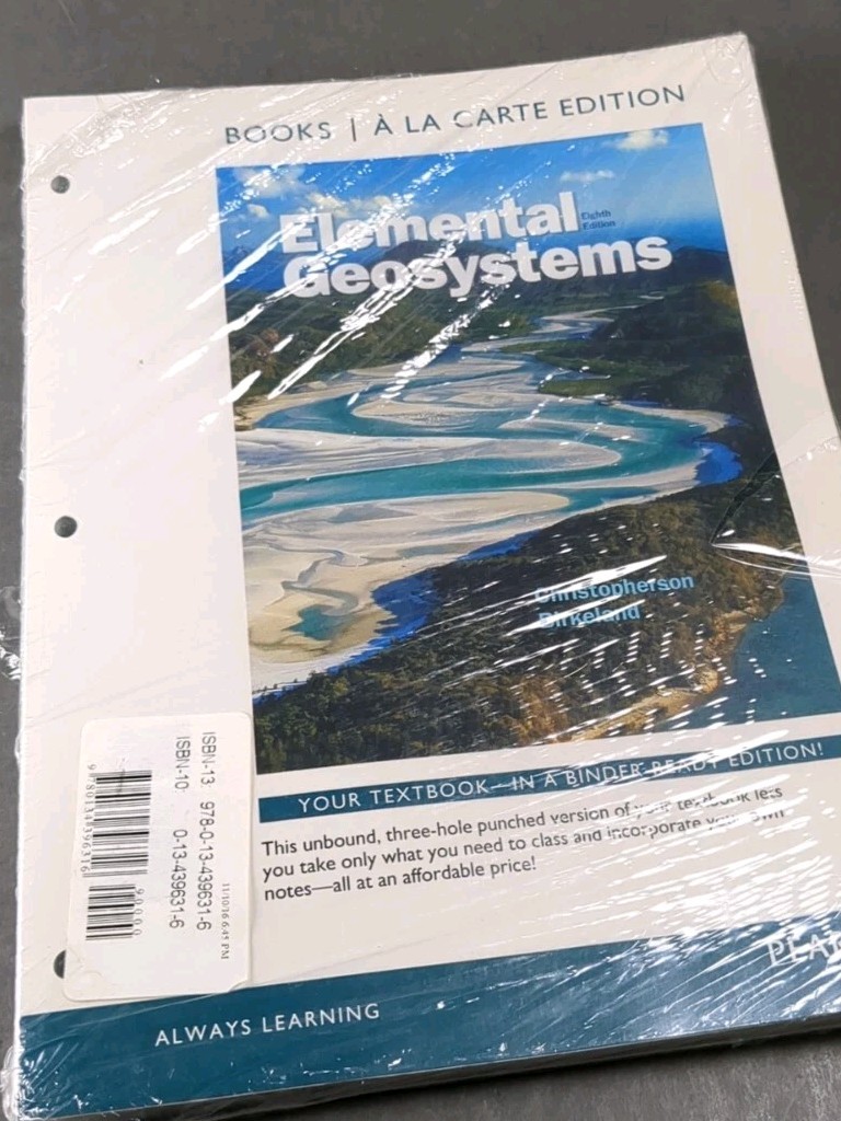 Elemental Geosystems 9780134396316 Books a la Carte Edition NEW Sealed Pearson