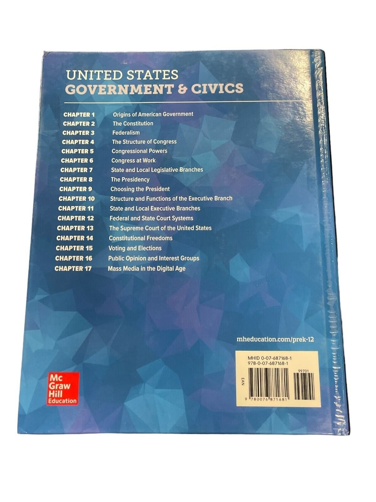 United States Government & Civics Student Text TN 2020 McGraw Homeschool Social