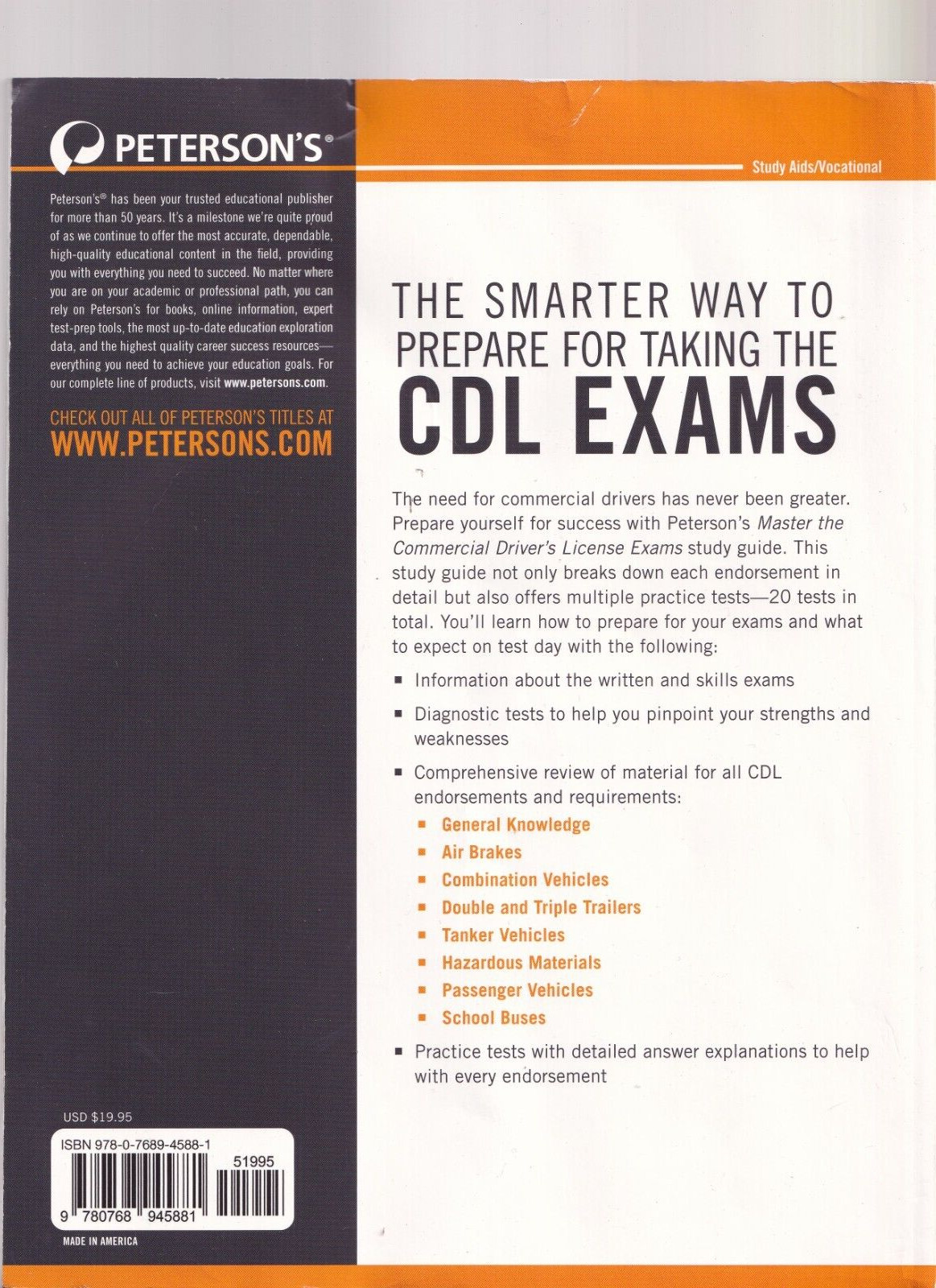MASTER THE CDL COMMERCIAL DRIVER’S LICENSE EXAMS (2022 Paperbound){R1}