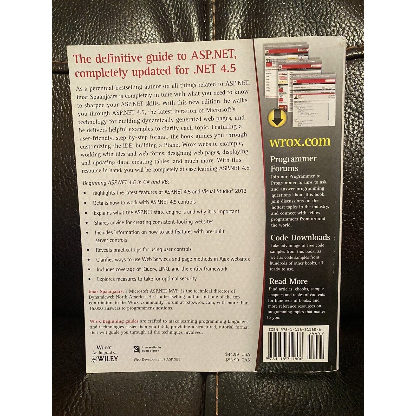 Beginning ASP.NET 4.5 : In C# and VB, Paperback by Spaanjaars, Imar; Joshi, V…