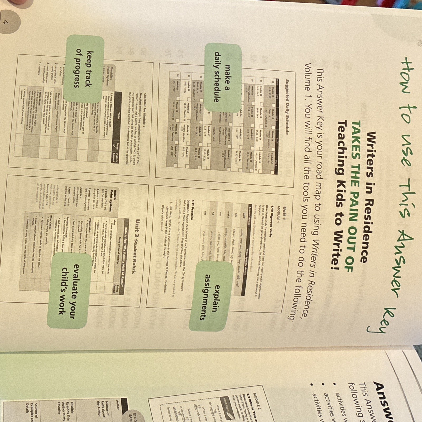 Apologia Writers in Residence Student Text & Workbook Vol 1 + Answer Key