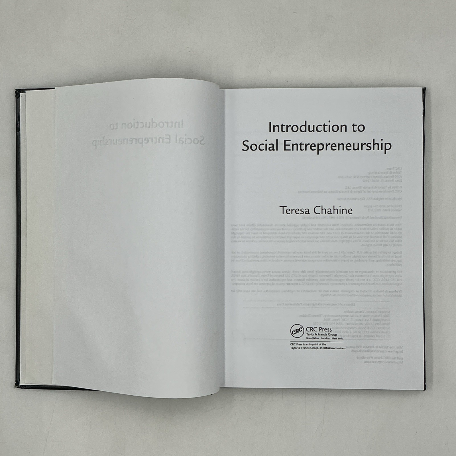 Introduction to Social Entrepreneurship by Teresa Chahine- CRC Press 2016-Good