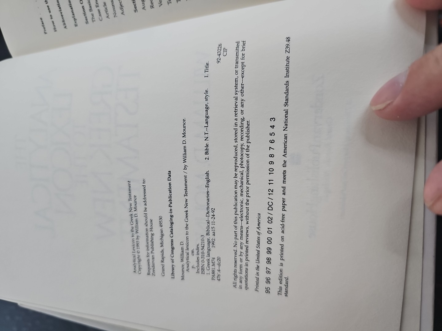 Zondervan Greek Référence Ser.: Analytical Lexicon to the Greek New Testament by