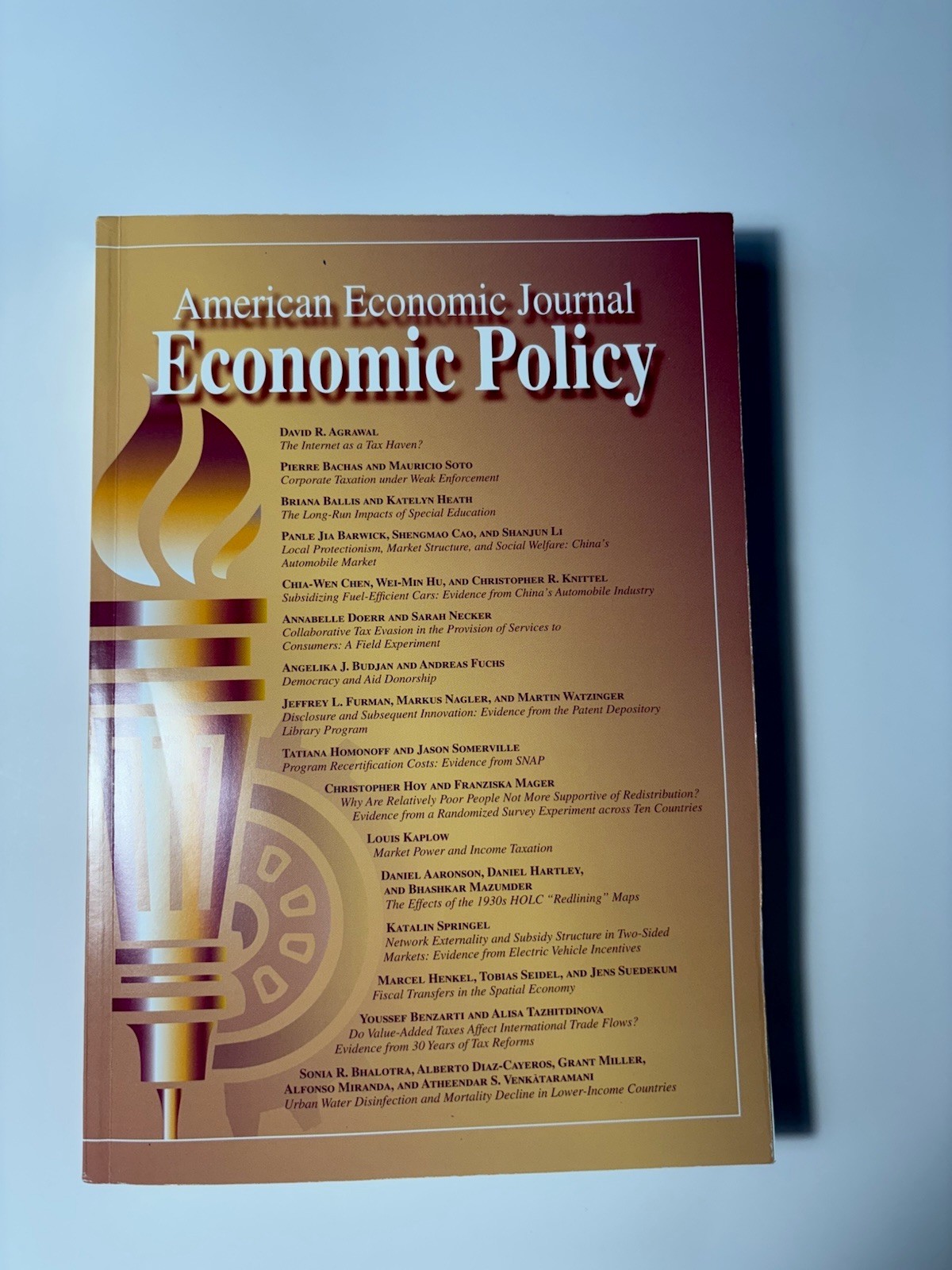 Economic Policy by American Economic Journal Vol 13. #4