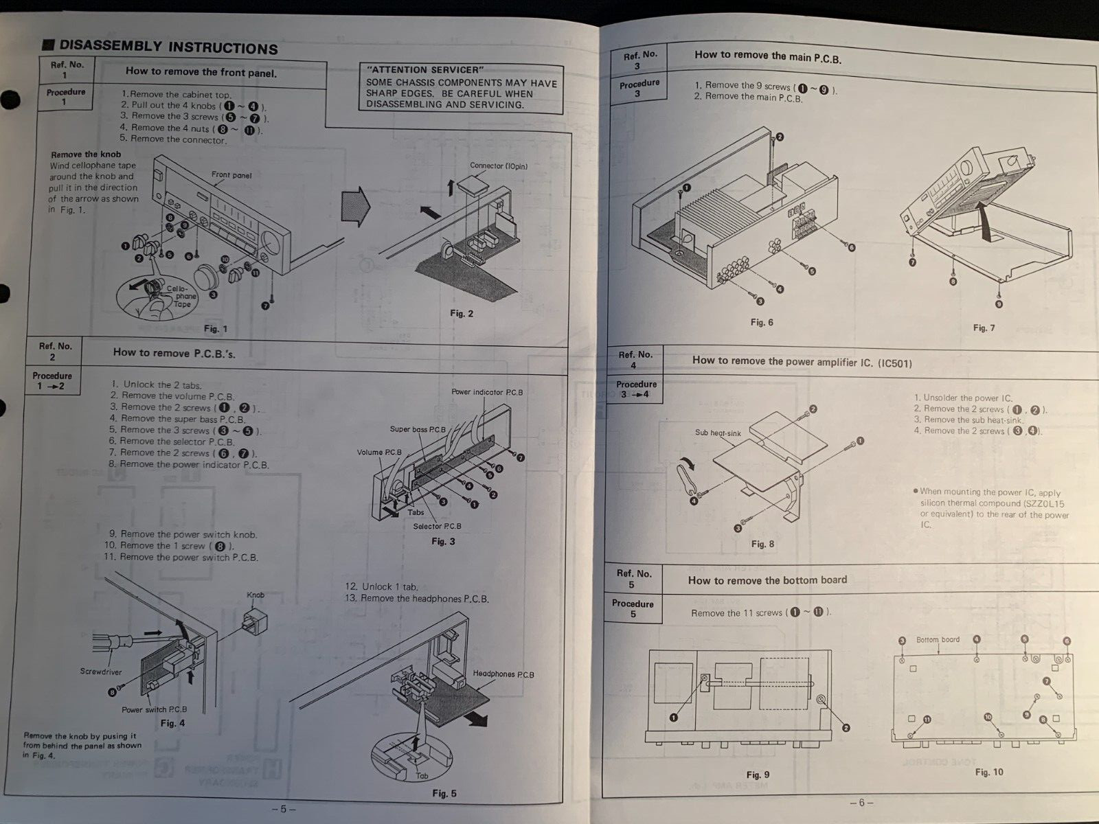 Panasonic SU-363 – Stereo Integrated Amplifier ORIGINAL Service Manual – 1987