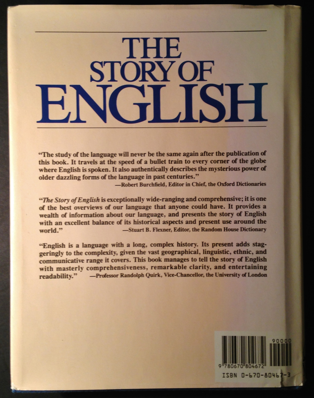 The Story of English by William Cran, Robert MacNeil Robert McCrum 1986 HCDJ