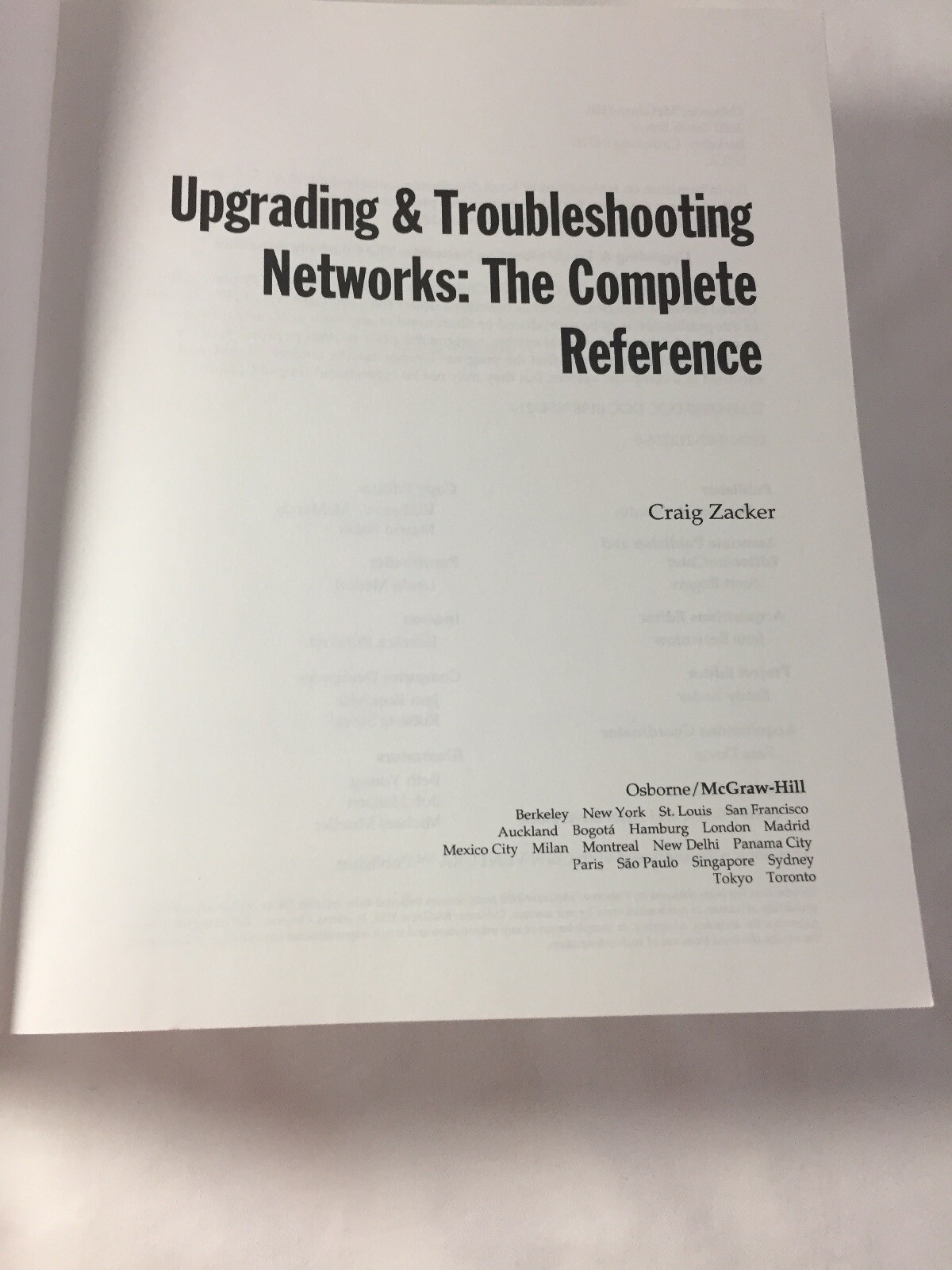 Upgrading and Troubleshooting Networks: Osborne: The Complete Reference