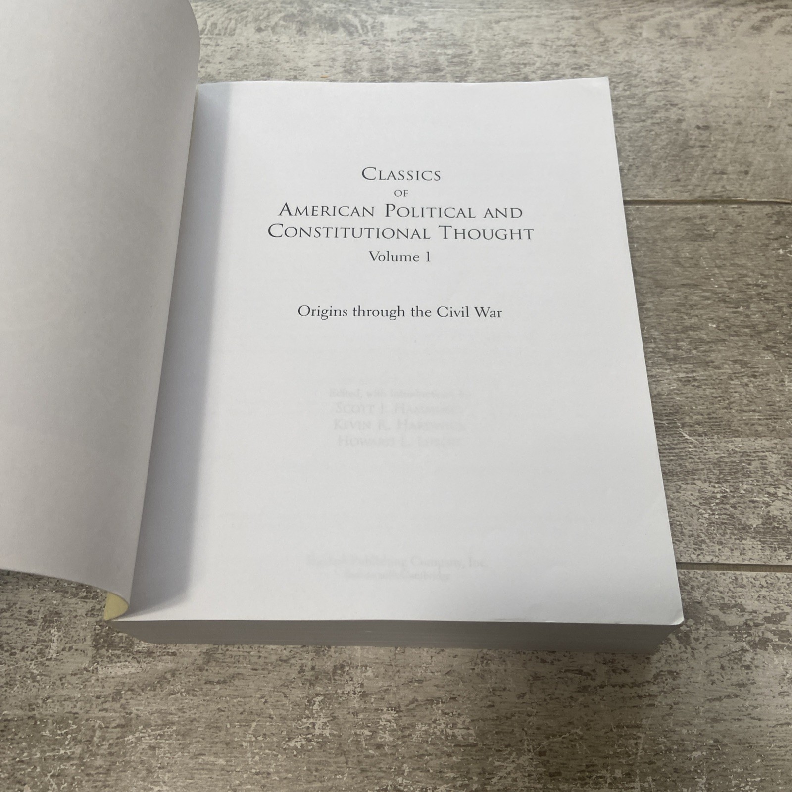 Classics of American Political and Constitutional Thought VOL 1 & 2 SC Book Set