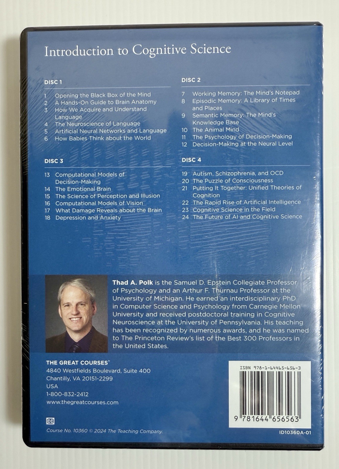 Great Courses: INTRODUCTION TO COGNITIVE SCIENCE – 2024 – DVD/BOOK NEW SEALED