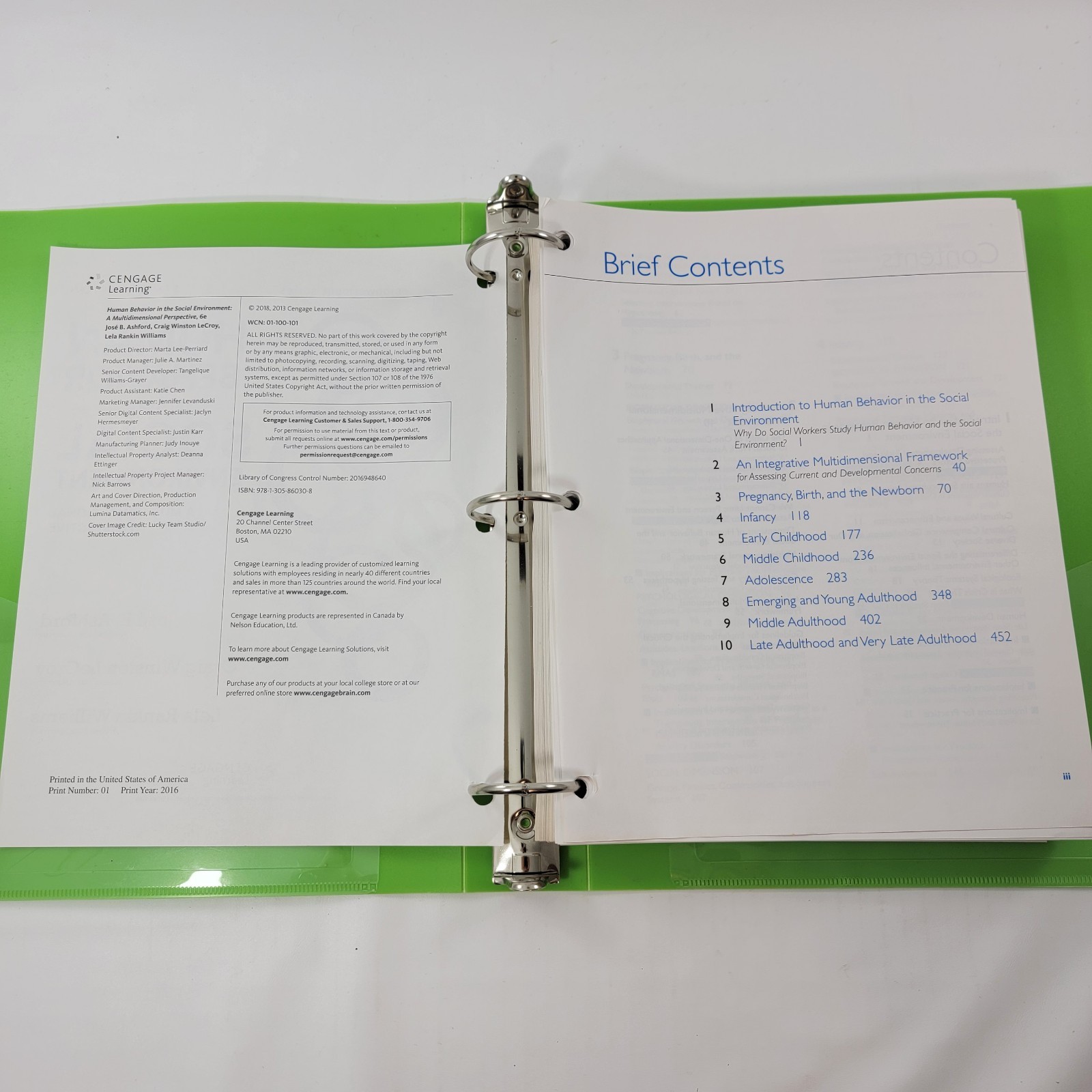 Cengage Learning Sociology / Psychology Textbooks 2018 Lot Of 4 Loose Leaf