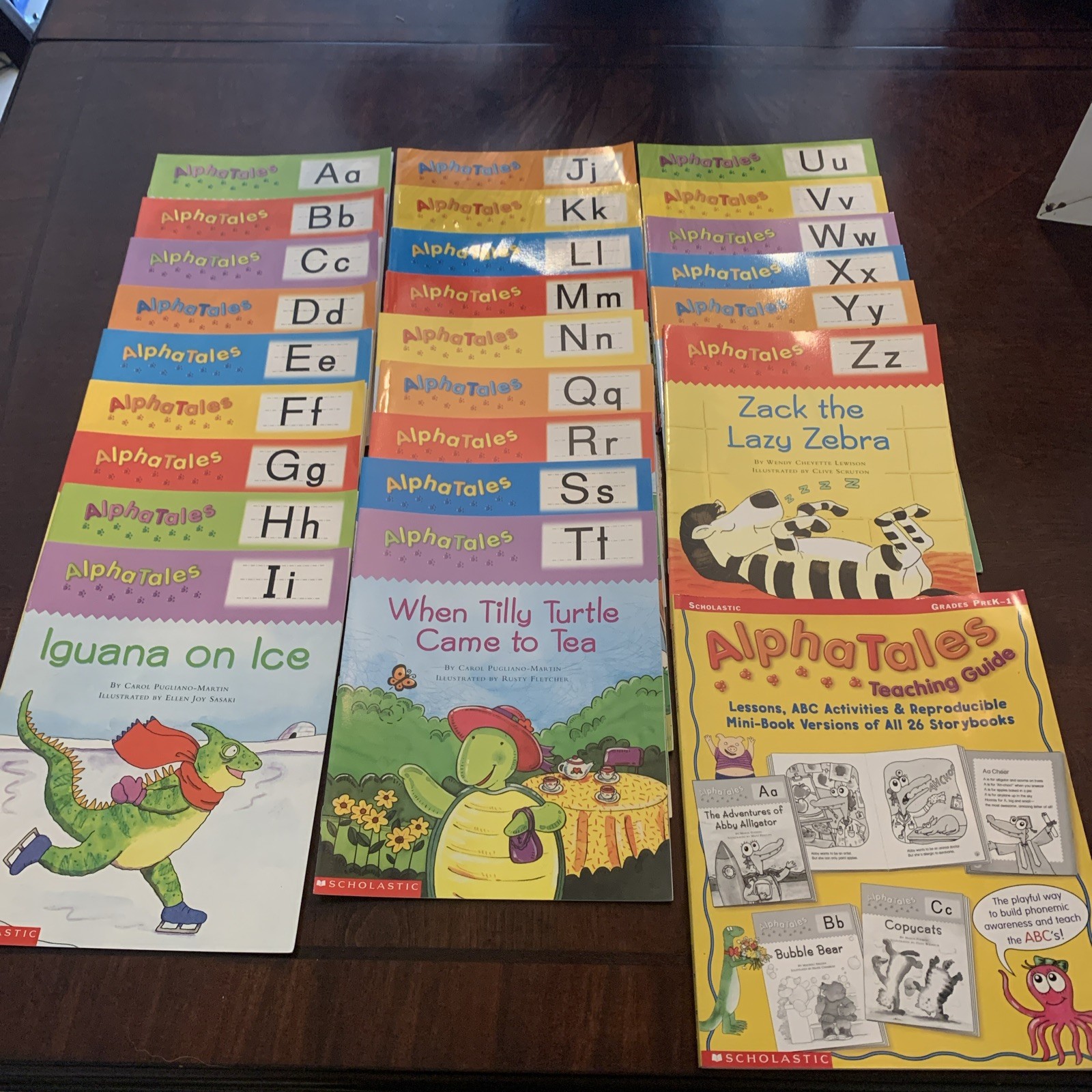Scholastic AlphaTales Book Set – 24 Books, missing 0 and P. With Teaching Guide