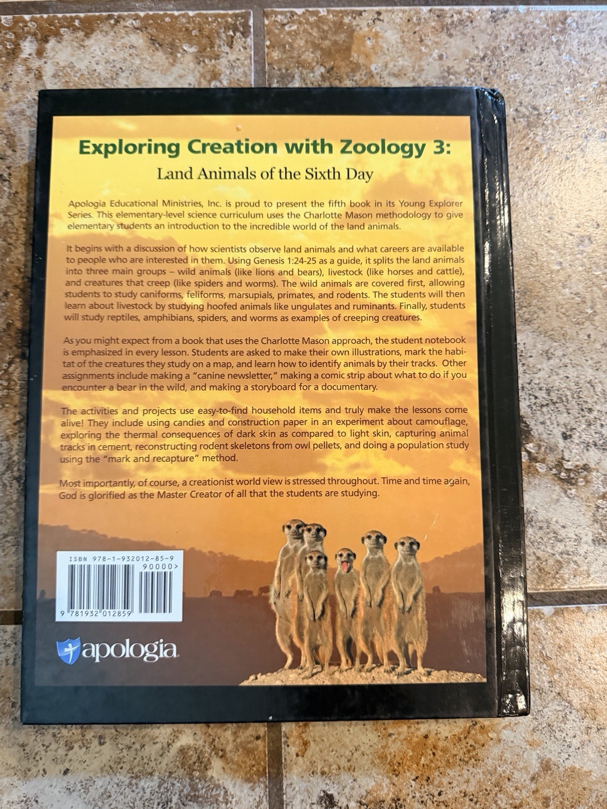 Apologia Exploring Creation Zoology 3 Textbook/Journal HC Spiral