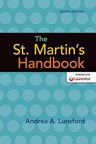 The St. Martin’s Handbook – Hardcover, by Lunsford Andrea A. – Very Good