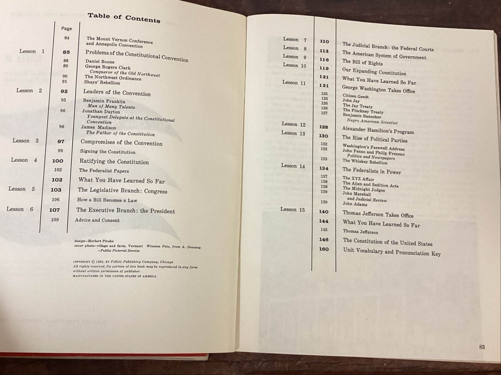 Follett Learnings 1964 Social Studies Texts (4 Units) Unused, Traditional Civics