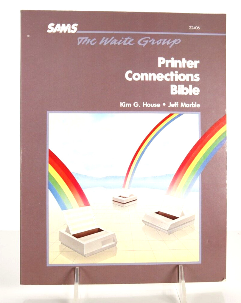 Sams Printer Connection Bible, 1985 Softcover Paperback Book, Apple, Epson