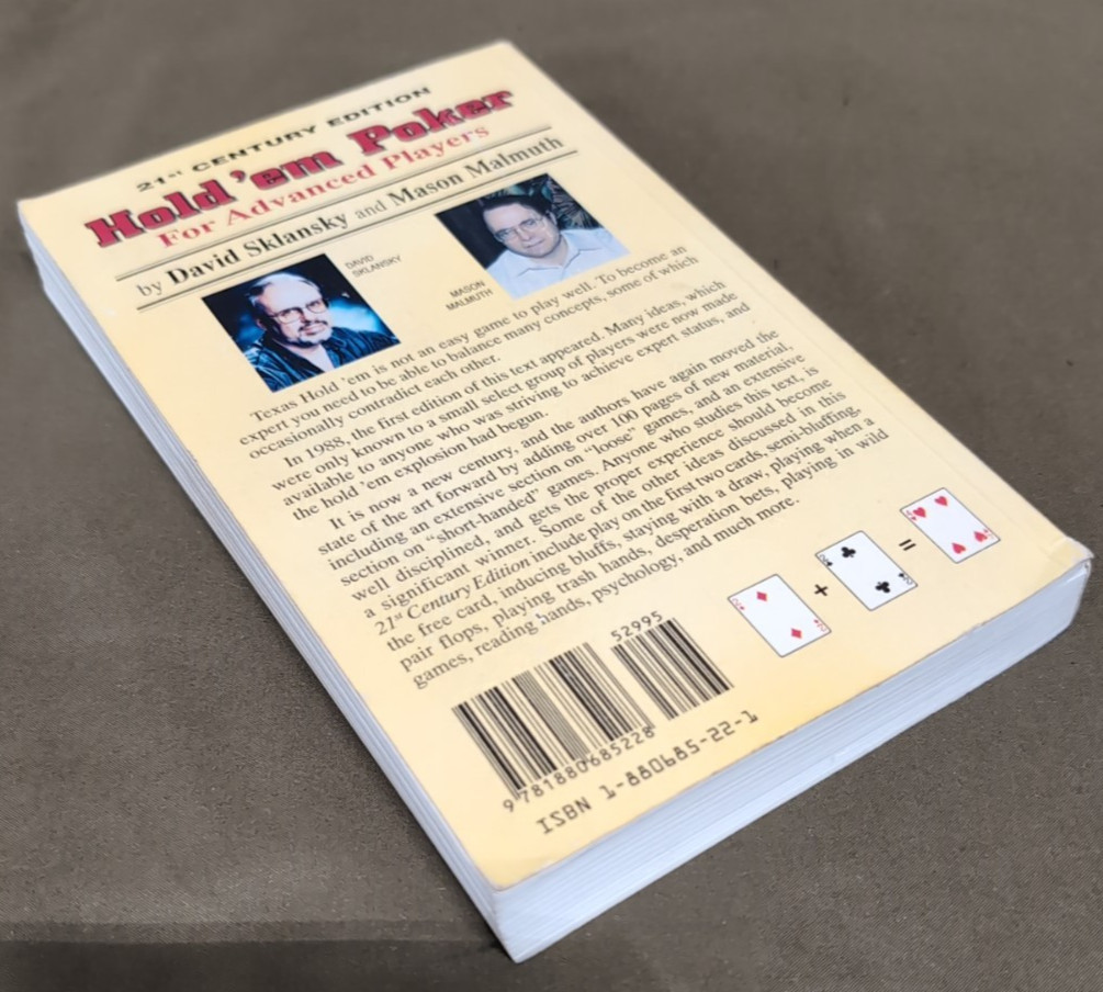 Hold’em Poker for Advanced Players (3rd Ed, 1999) – Sklansky & Malmuth –