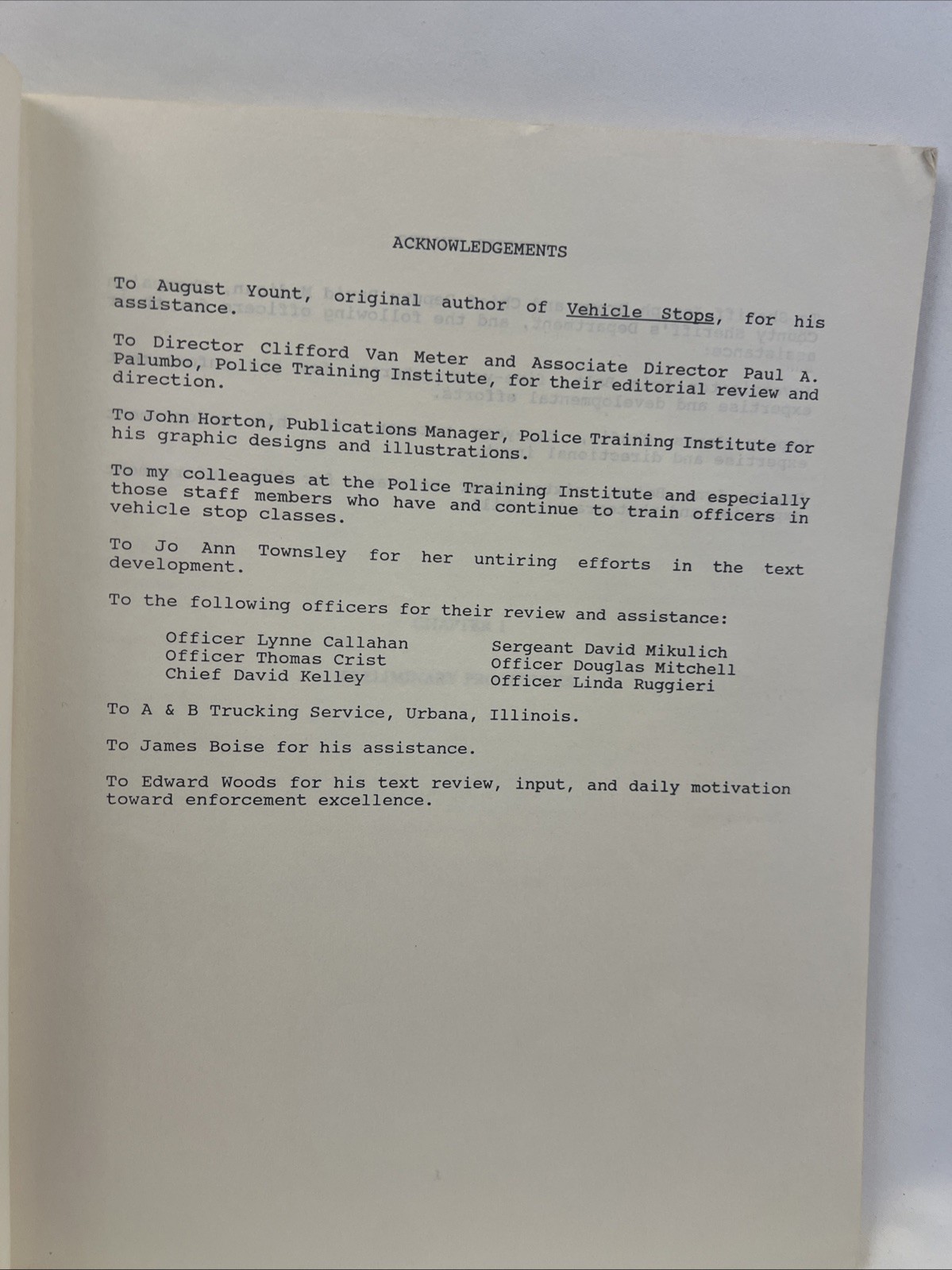 Vintage Vehicle Stops Tactical Procedures & Safety Strategies Book Greg Conner
