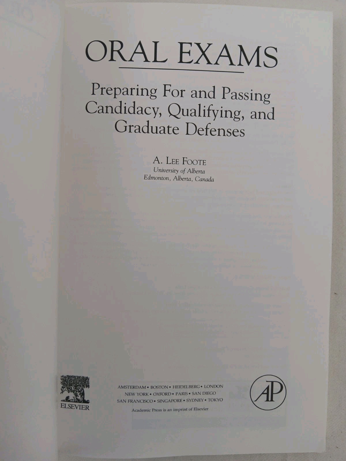 Oral Exams Preparing For and Passing Candidacy Qualifying and Graduate Defenses