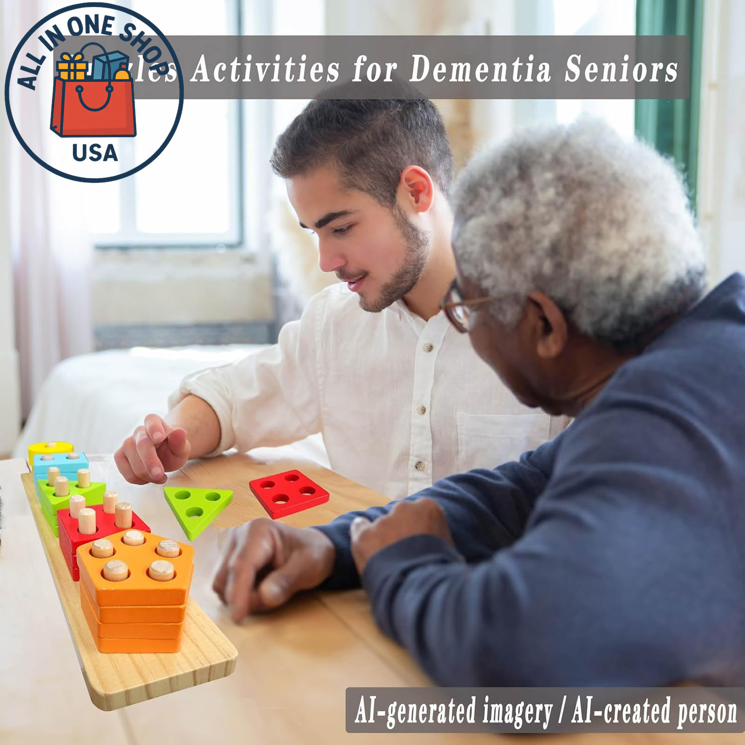 Cognitive Training Games for Seniors: Wooden Puzzles for Dementia Care