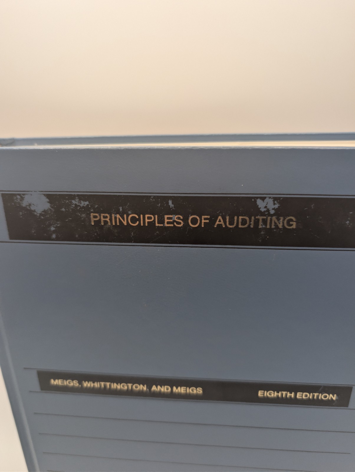Principles of Auditing by Meigs, Whittington & Meigs 8th Ed (1985) HC Vtg Book