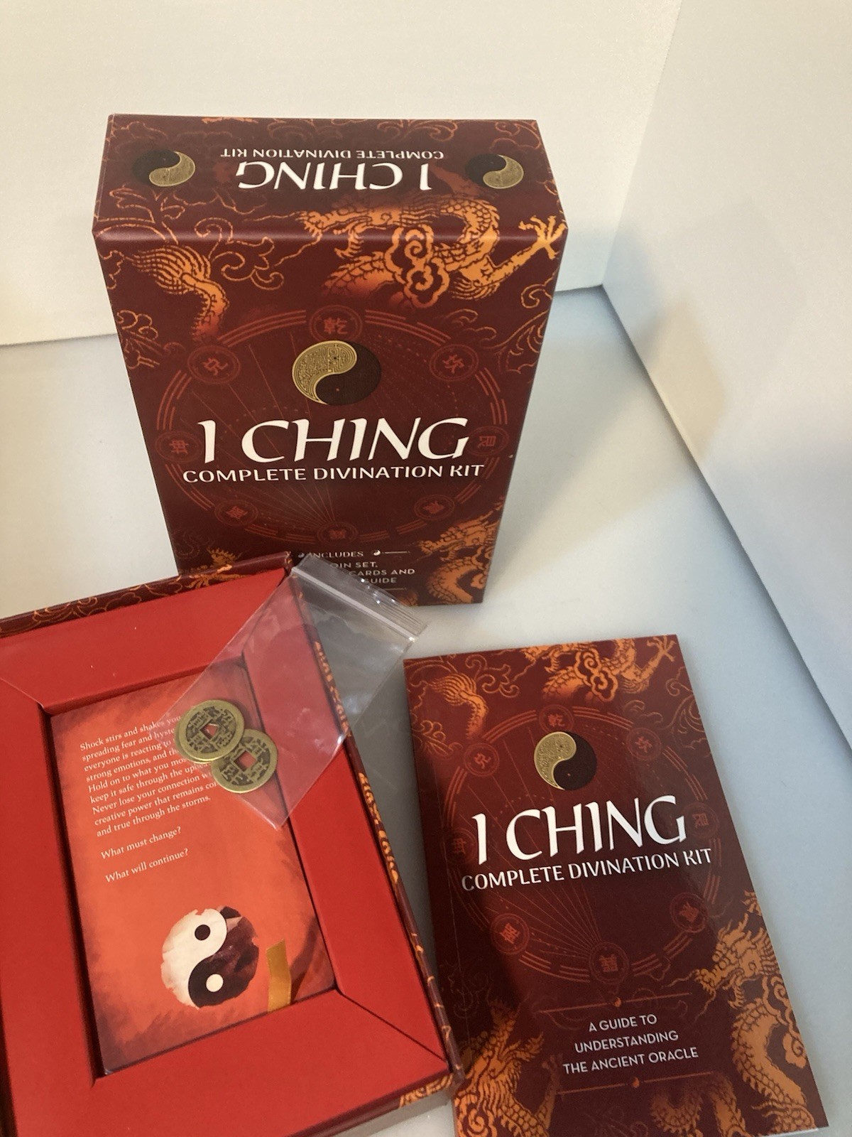I Ching Complete Divination Kit: A 3-Coin Set, 64 Hexagram Cards and Instruction