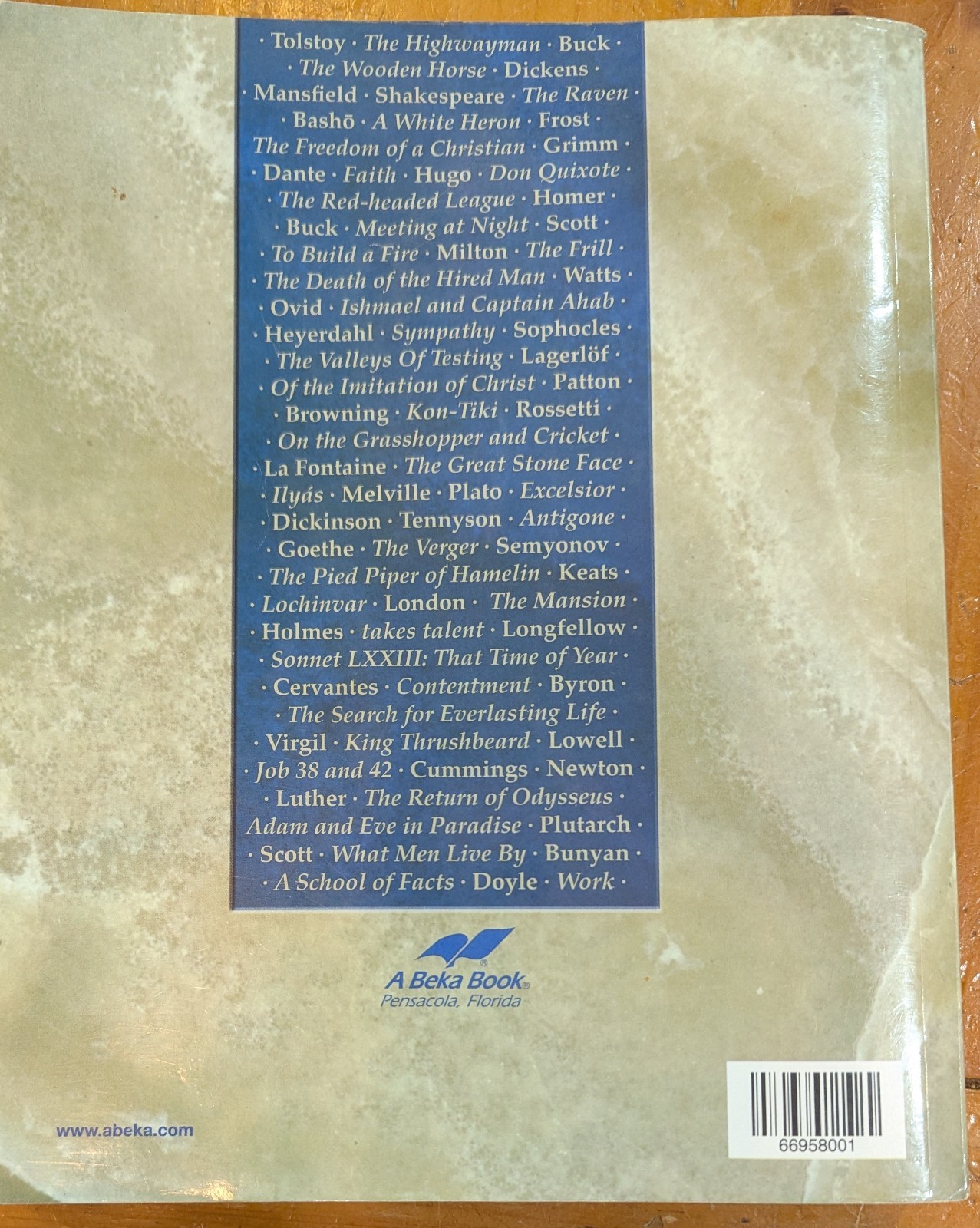 Abeka World Literature Student Book Third Edition