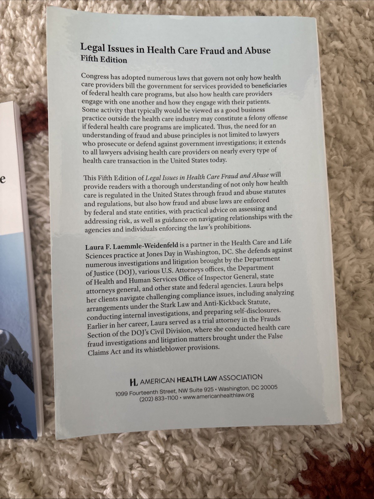 AHLA Legal Issues In Healthcare Fraud And Abuse 5th Ed w/ 2021 Supplement