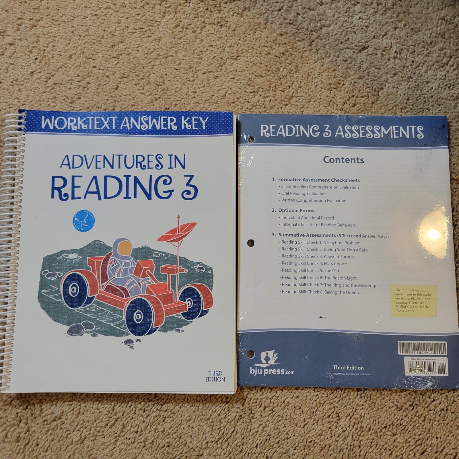 BJU Press 3rd Grade Adventures In Reading Teacher Answer Keys & Student Readers