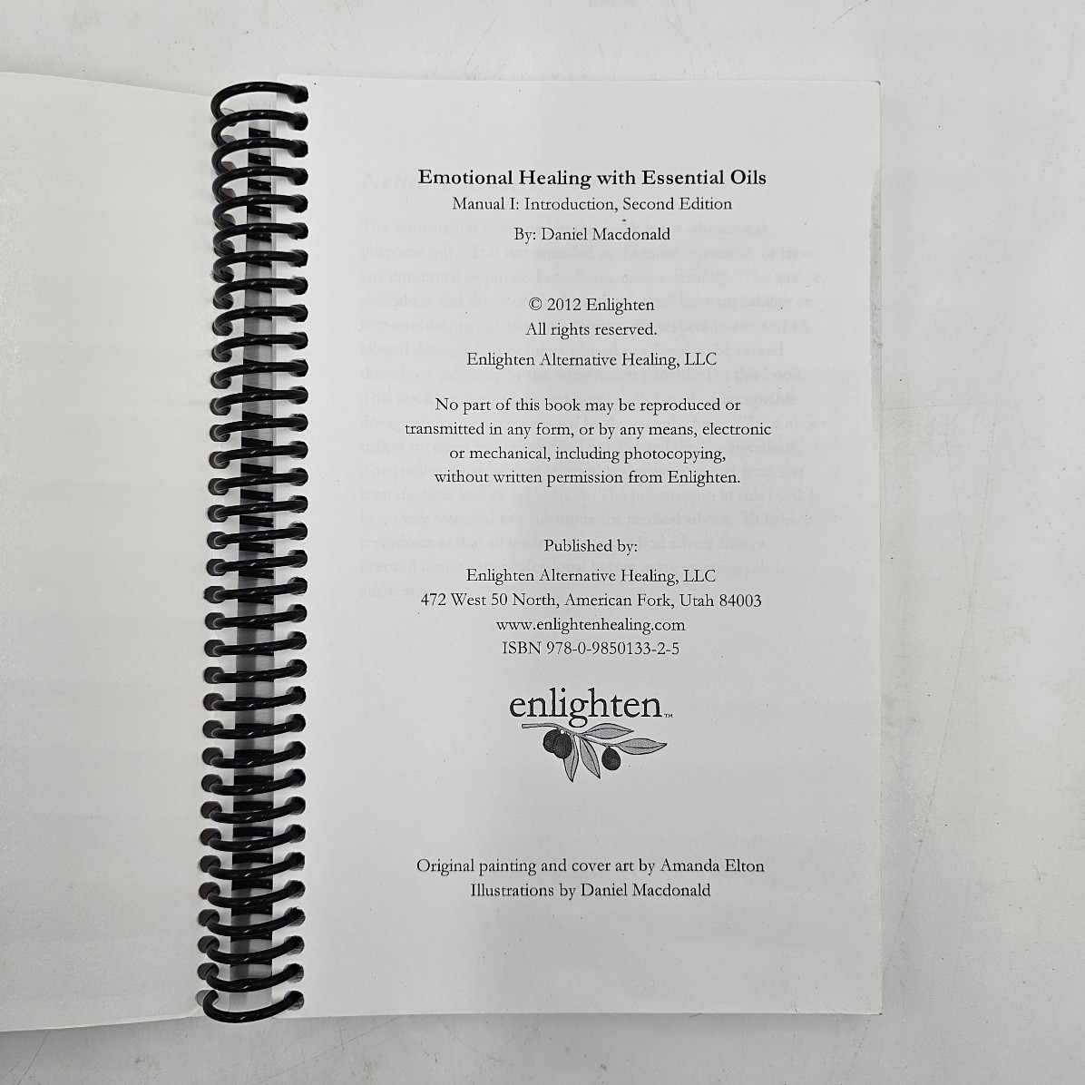 UNMARKED Emotional Healing with Essential Oils | Spiral Bound Aromatherapy | VG+