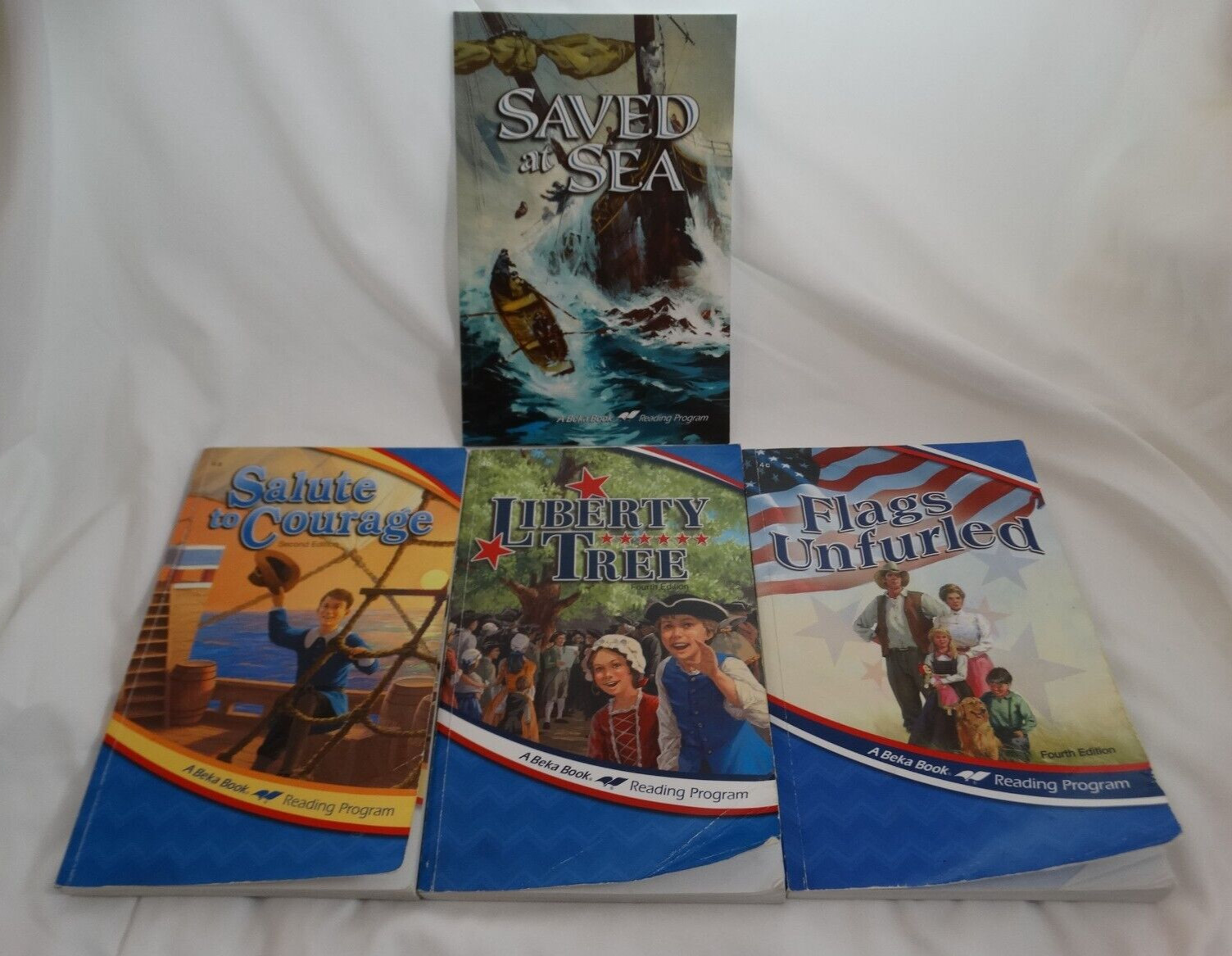 Abeka 4th grade A Beka Book Reading Program lot of 4 Books A B C Novel