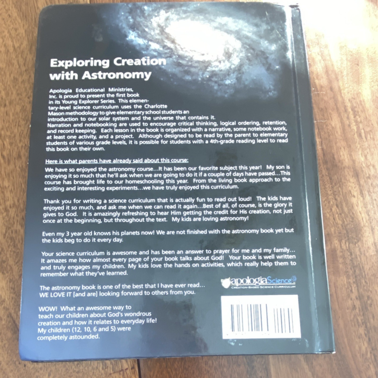 Apologia Astronomy Hardcover Textbook Fulbright Young Explorer Series