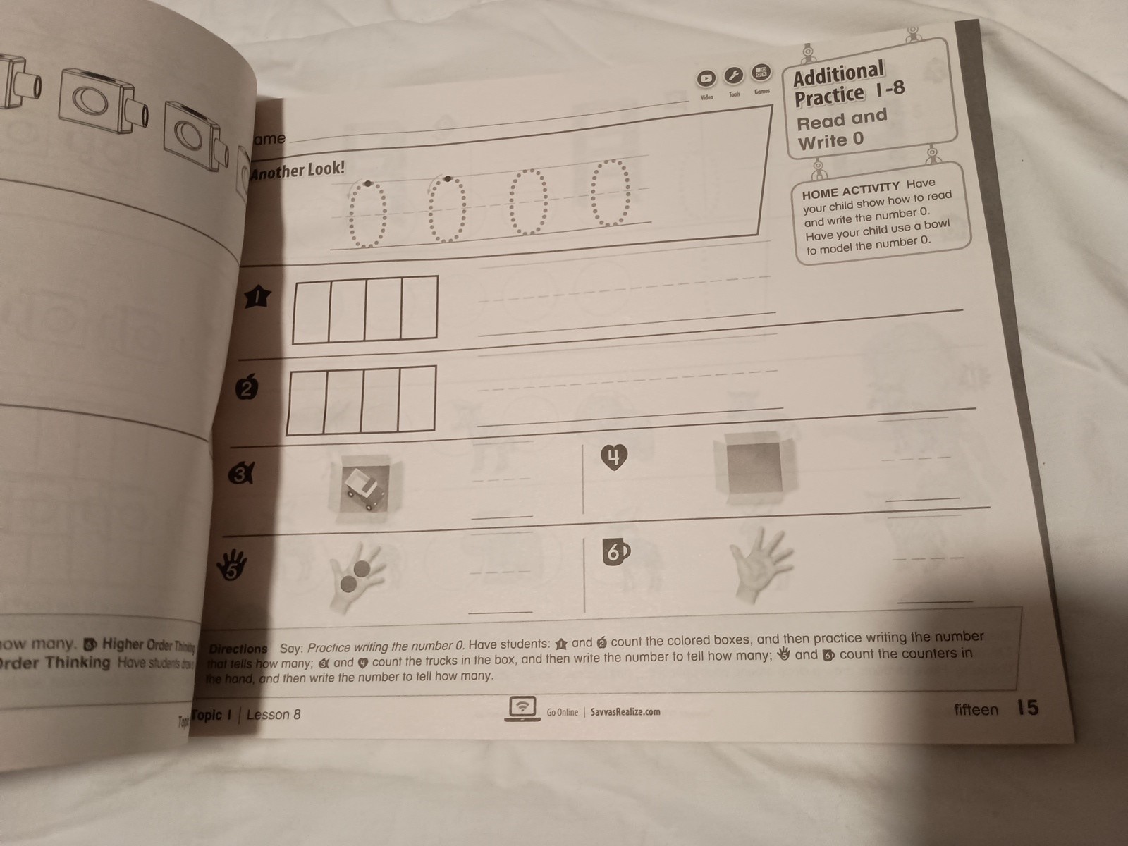 enVision Mathmatics Grade K Volume 1 Student Book & Additional Workbook