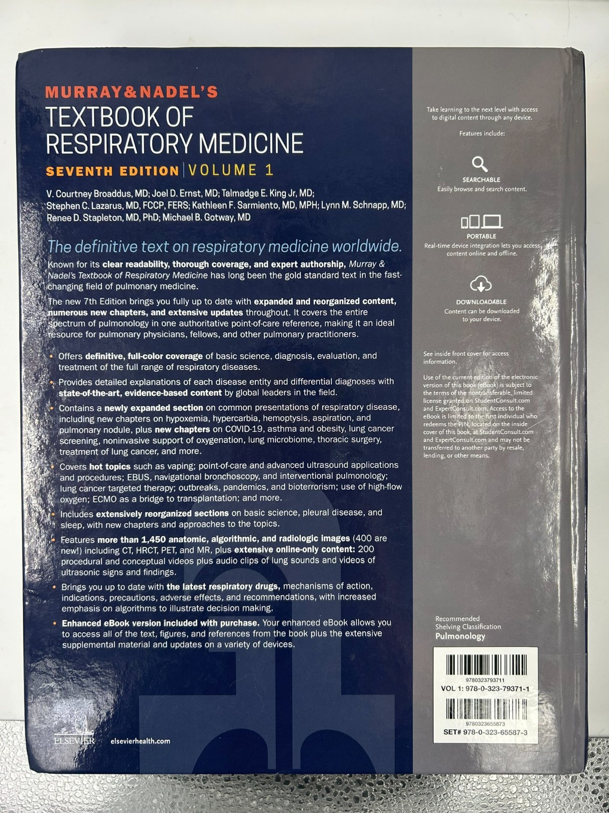 Murray and Nadel’s textbook of respiratory medicine seventh edition Volumen 1