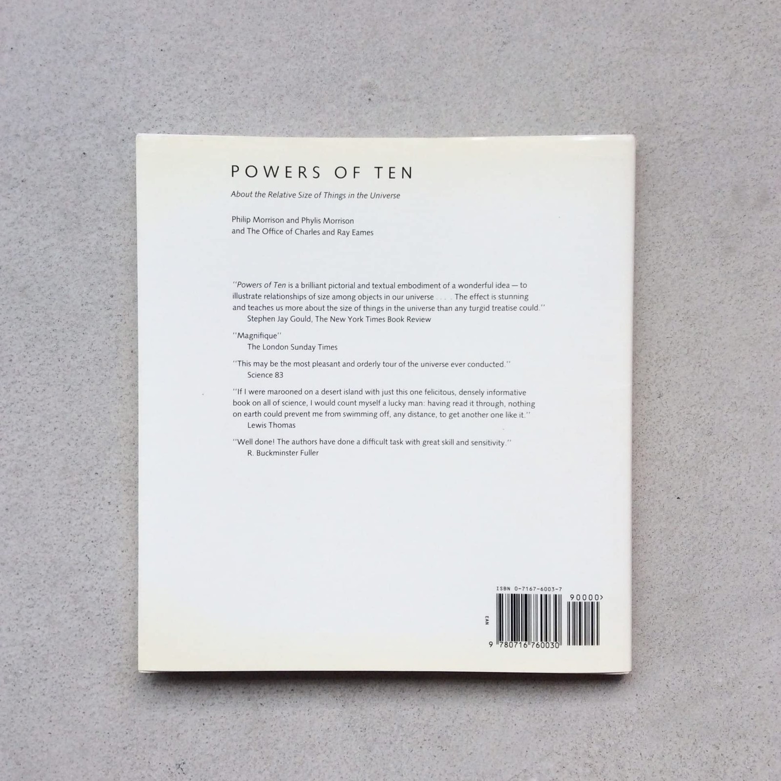 Powers of Ten: A Book About the Relative Size of Things in the…