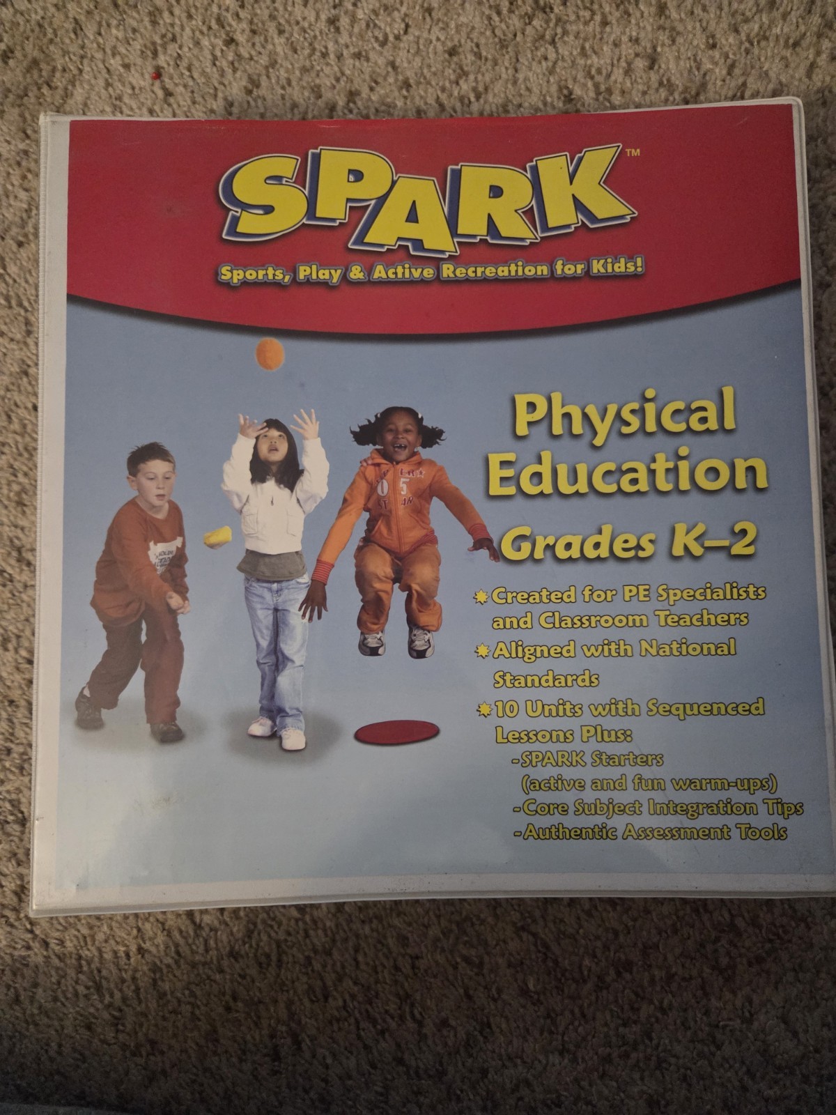 SPARK Physical Education program kit binder. No Cds Grades K-2