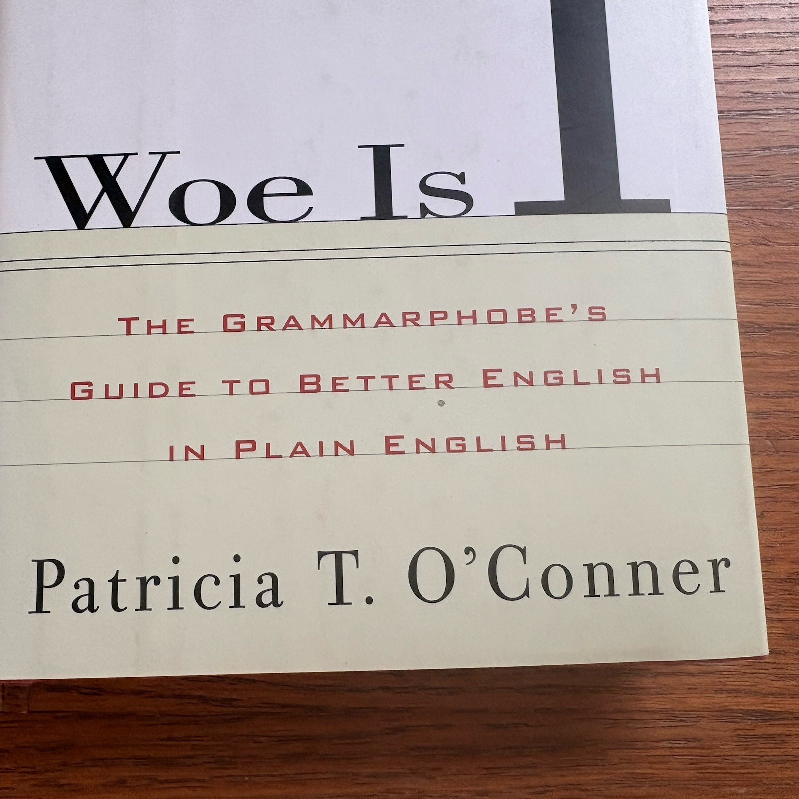 Woe Is I: The Grammarphobe’s Guide to Better English in Plain English. O’Conner