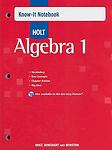 Holt Algebra 1: Know-It Notebook