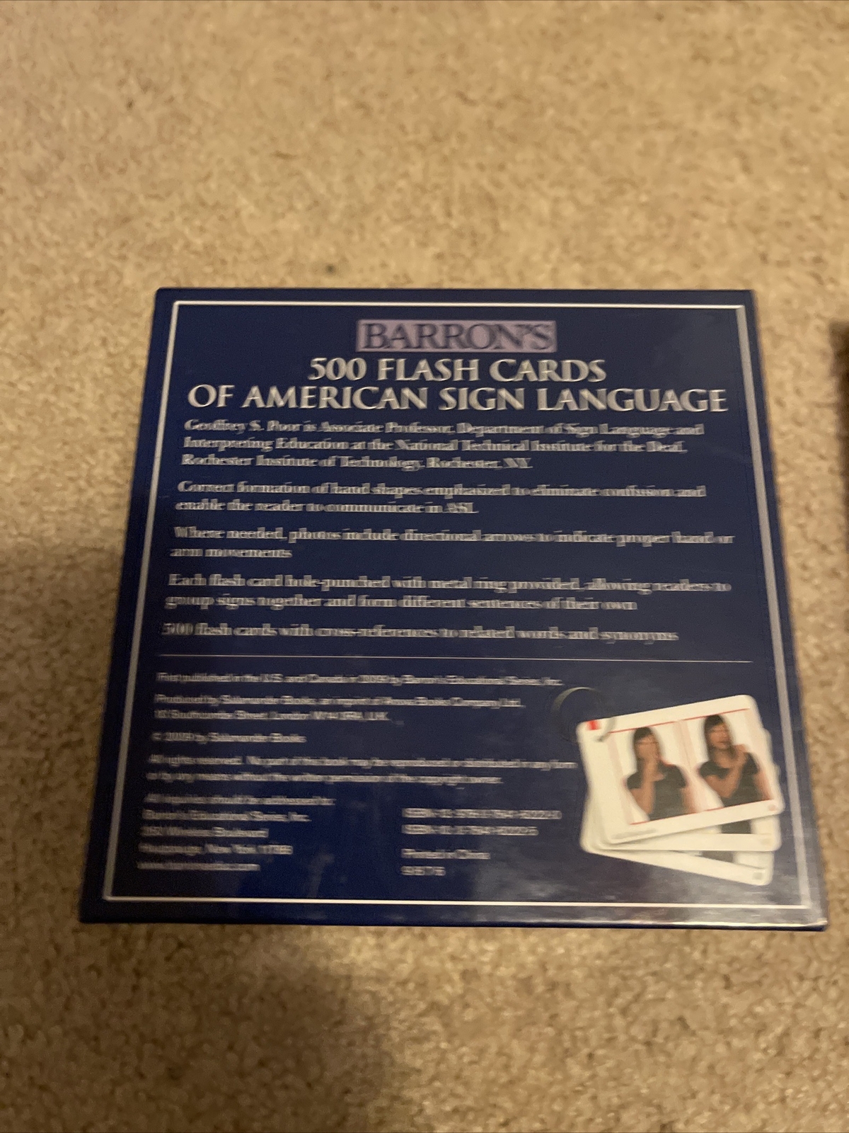 500 Flash Cards of American Sign Language With Book, 1,000 Signs Of Life