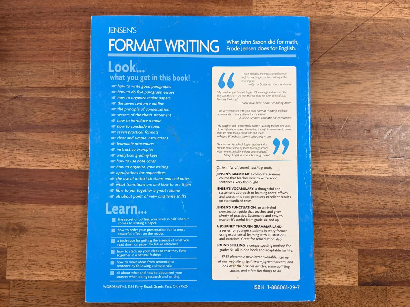 Jensen’s Format Writing – How To Write Easily and Well