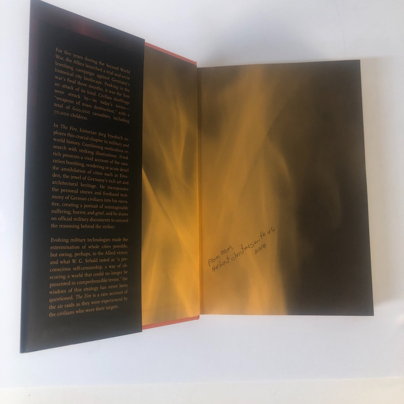 The Fire The Bombing of Germany 1940-1945 Jorg Friedrich Hardcover DJ