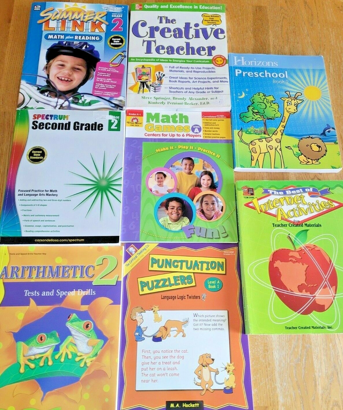 Huge lot Homeschool Books Pre-K thru 3rd grade Teachers Students Workbooks K-3
